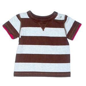 Baby Gap Striped Crewneck short sleeve T-shirt baby boy 12-18 months brown